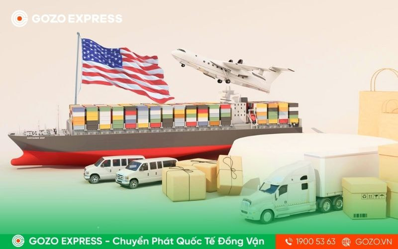 Thời gian gửi hàng đi Mỹ phụ thuộc vào hình thức vận chuyển
