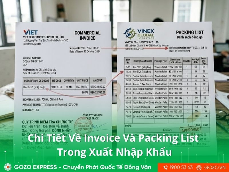 Chi Tiết Về Invoice Và Packing List Trong Xuất Nhập Khẩu