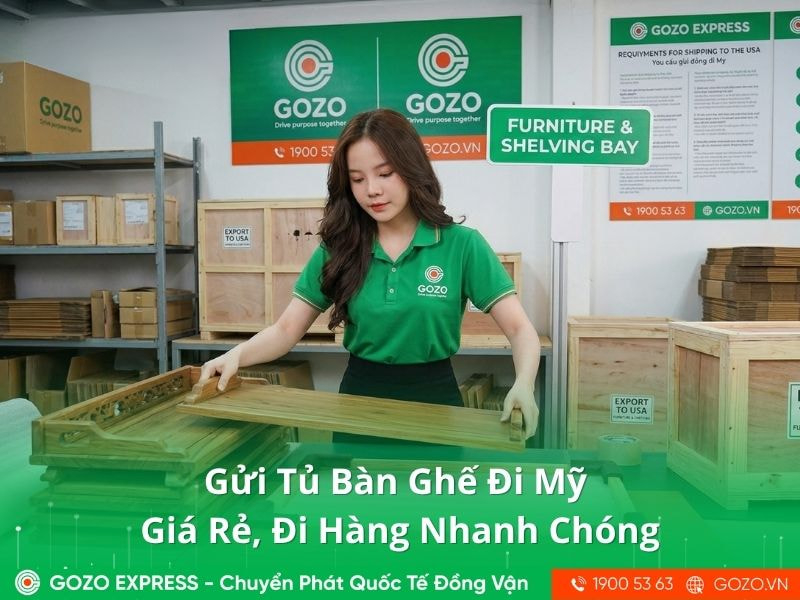 Gửi Tủ Bàn Ghế Đi Mỹ Giá Rẻ, Đi Hàng Nhanh Chóng