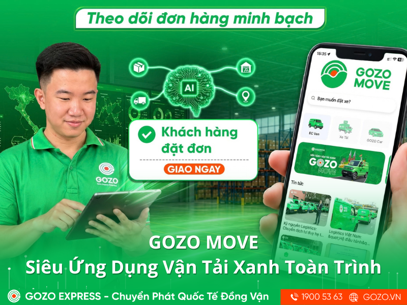 GOZO MOVE - Siêu Ứng Dụng Vận Tải Xanh Toàn Trình