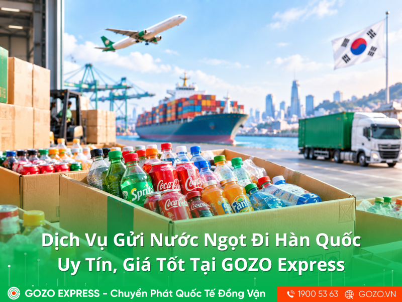 Dịch Vụ Gửi Nước Ngọt Đi Hàn Quốc Uy Tín, Giá Tốt Tại GOZO Express